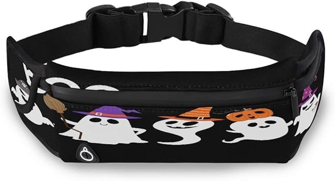 Amazon ウエストポーチ 幽霊 ハロウィン キュート ブラック 子供絵 メンズ レディース 人気 安い ランニングポーチ おしゃれ かわいい 流行り スポーツポーチ 運動 ランキング ジョギング 収納 Haydna ランニングポーチ