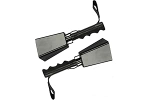 CAPHONT 2 Pcs Cow Bell Steel Cowbells 9 inch Cowbell Noise Makers Cheering Hand Bell with Wrist Strap for Sports Events,Football Games,Party,Farm, Musical Instruments (Black)