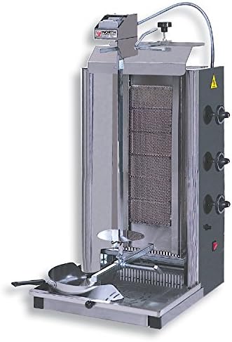 NORTH PRO GDS6 (U.K. plug) Greek Gyros / Doner Kebab - Meat capacity: 35kg / 230V AC-1N-50Hz (Propane Butane) (Made in Greece)