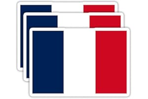 EMMACELA (3PCS) France Flag stickers, Countries Flag Stickers - Waterproof Vinyl Decals For Laptops, Tumblers, Water Bottles, Books, Scrapbooks, Size 3 x 2 Inch