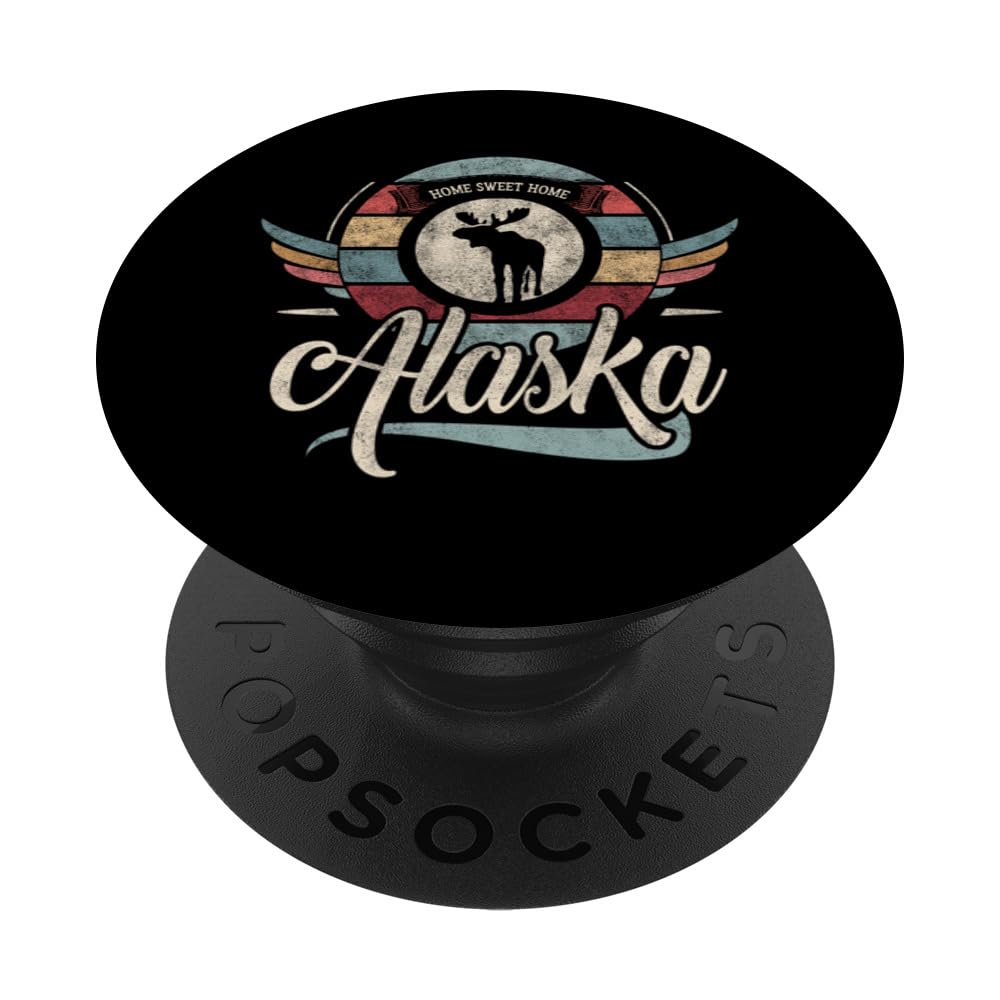 Alaska vintage state animal moose cool retro sweet home boho PopSockets Swappable PopGrip