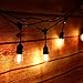 ECOWHO Outdoor String Lights, Waterproof LED Patio String Lights with Hanging E26 Sockets for Yard Bistro Pergola Wedding Gathering Party (UL Approved) (30FT with Bulbs)