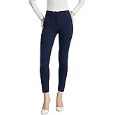 Sandy&Sid Women’s Comfort Fit Work Pants Mid Waist Cropped Ankle Slacks Business Casual Office Stretchy Dress Pants