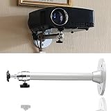 LANTWOO Small Projector Wall Ceiling Mount Hanger, LCD/DLP Video Projection Mount Bracket Swivels & Tilts For Mini Projector, 11 lbs Load