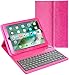 iPad mini Keyboard + Leather Case, Alpatronix KX101 Bluetooth iPad mini Keyboard Smart Case with Removable Wireless Keyboard & Built-in Tablet Stand for iPad mini 4, 3, 2, 1 [iOS 10+ Support] - (Pink)