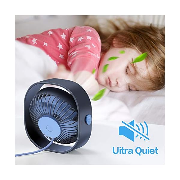 SMARTDEVIL-Desk-FanUSB-Desk-FanNoiseless-USB-Fan3-Speeds-Desk-Desktop-Table-Cooling-Fan-with-USB-PoweredStrong-WindQuiet-Operationfor-Home-Office-Navy-Blue SMARTDEVIL USB Fan,USB Desk Fan,Low Noise Desk Fan,3 Speeds Desk Desktop Table Cooling Fan with USB-Powered,Strong Wind…