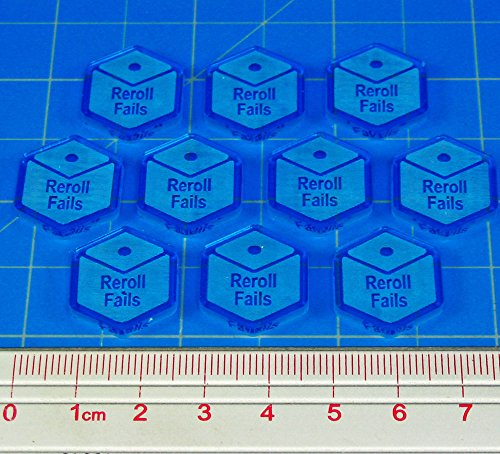 Reroll Fails Tokens, Fluorescent Blue (10)