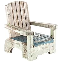 Coconut Grove Galleria Blue White Distressed Rustic Wood Beach Chair Nautical Figurine Table Top Piece