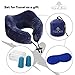 Royal Rest Memory Foam Travel Pillow with Sleep Mask, Earplugs, Carry Bag Velour Cover