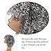 MERISIHARI Afro Curly Wigs Short Gray Synthetic Hair Heat Resistant Kinky Full Wigs for Women