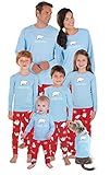 PajamaGram Cotton Chill Out Matching Family Pajama Set, Women's Large / 12-14, Multicoloured