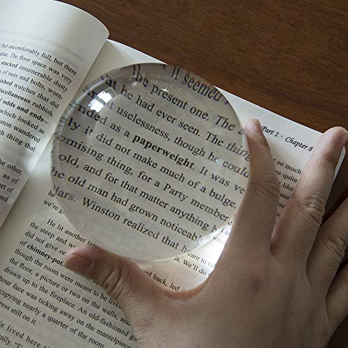 4 Inch Acrylic Paperweight Reading Magnifying Glass/Dome Magnifier