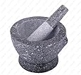 Stone (Granite) Mortar and Pestle, 7 in, 2+ cup capacity