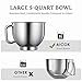 Stand Mixer, Aicok 5-Quart 500-Watt 6-Speed Dough Mixer with Stainless Steel Bowl, Tilt-Head Food Mixer, Kitchen Electric Mixer with Double Dough Hooks, Whisk, Beater, Pouring Shield, Black