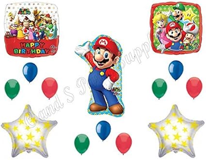 Amazon Com Anagram Xl Super Mario Brothers Video Game Birthday