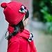 Toubaby Kid Girl's Winter Hat and Scarf Set Flower Hats 100% Cotton 3colours