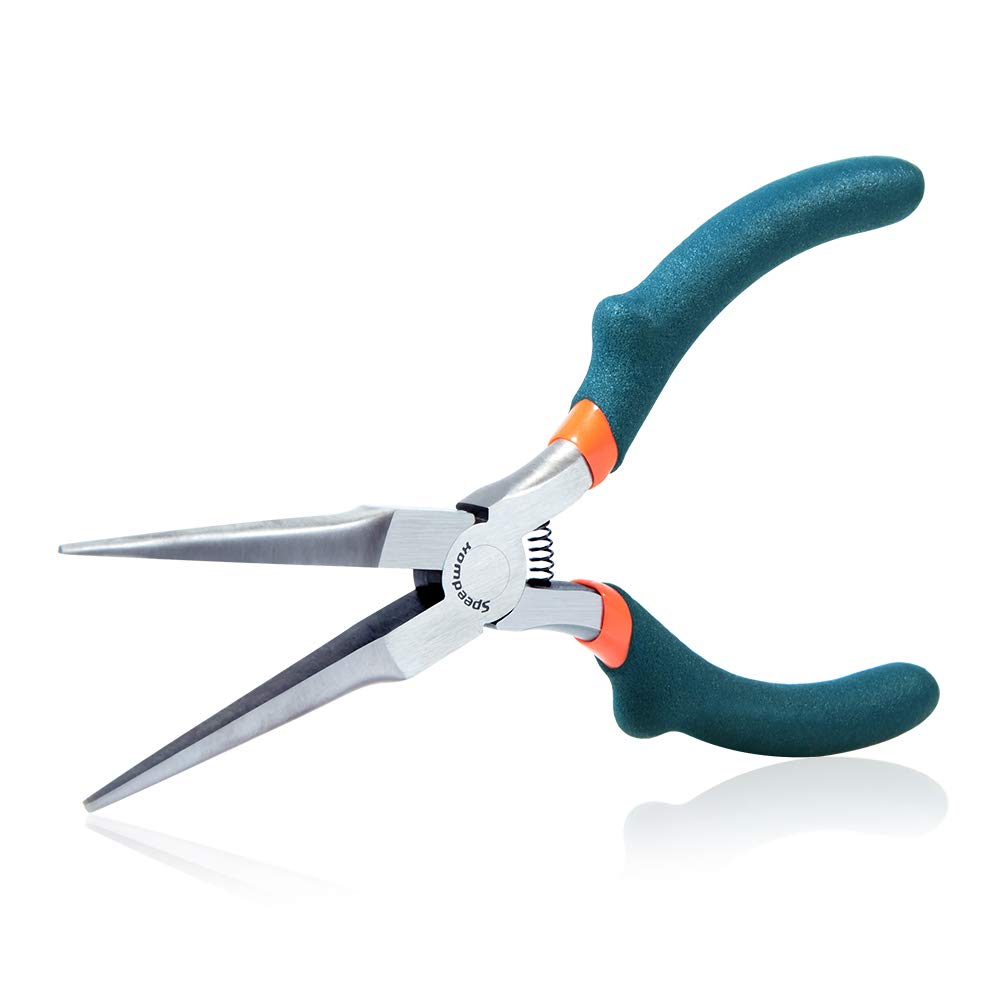 SPEEDWOX Mini Needle Nose Pliers Extra Long Smooth Jaw 6 Inches Convex Shoulder Small Long Nose Pliers Thin Micro Precision Wire Looping Fine Chain Nose Pliers Beading Tool Hobby Craft DIY Supplies — image 1
