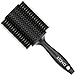 Xtava 55mm Natural Double Bristle Round Brush - Professional Soft Boar Bristle Brush for Women with Fine Thick or Curly Hair - Ideal for Blow Drying, Detangling, Volumizing, and Hair Styling