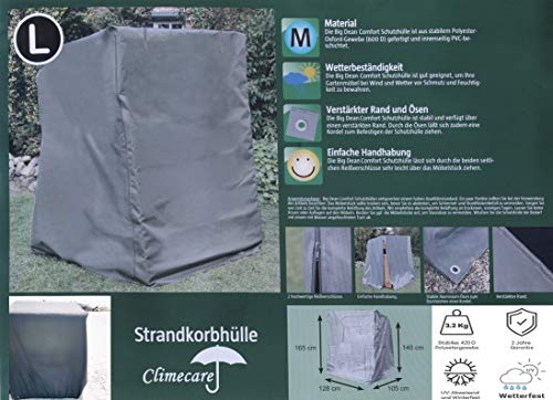 Climecare Strandkorb Schutzhülle, Oxford 600D Gewebe mit Dauerhaft PVC Beschichtung, Extra flexiblem Klettverschluss… – Bild 8