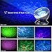 SOLLED Ocean Wave Projector 12 LED Remote Control Night Light Wave Projector for Kids 7 Colors Undersea Projector Lamp with Mini Music Player for Living Room Bedroom - Black