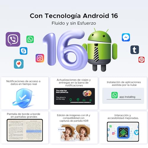 POPUX P11 Pro Tablet Android 16, 2.4K 90Hz Tablet 11 Pulgadas con Gemini AI, 48GB RAM+128GB ROM, Tablets T7250 Octa-Core, 13MP+5MP, 8800mAh, 5G WiFi, Auriculares, Tablets con Teclado&Lapiz, Negro