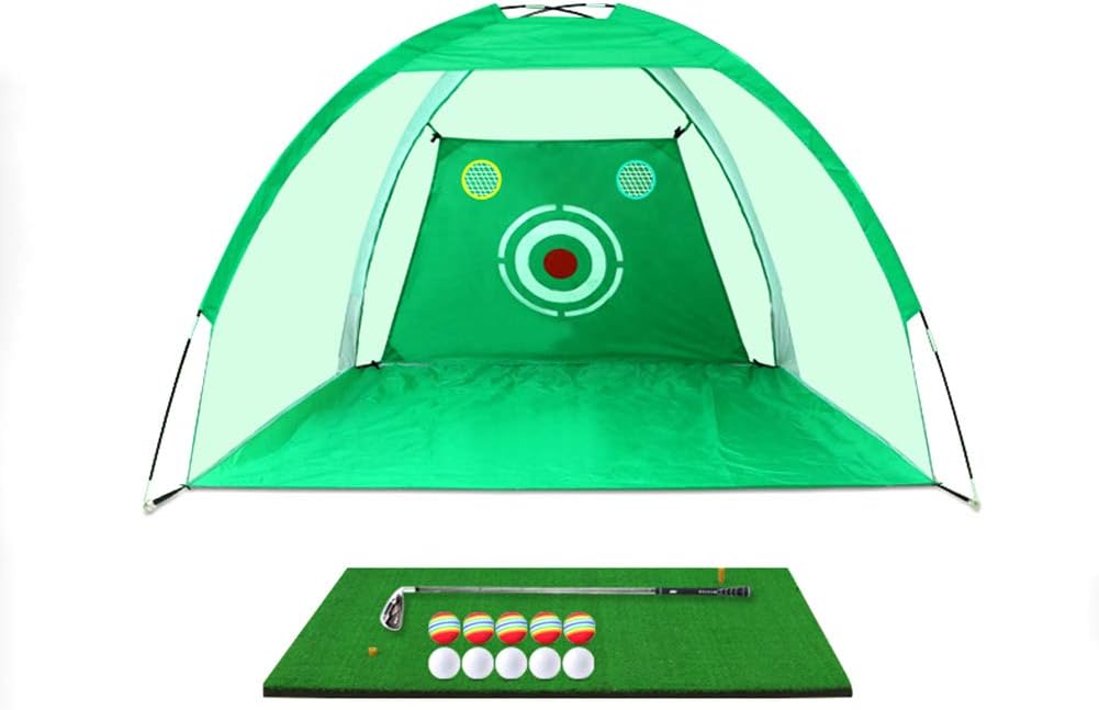 HHORD Golf Hitting Nets Training Aids Portable Driving Range Golf Practice Net Cage for Backyard Driving Indoor Use with Target,B,3M