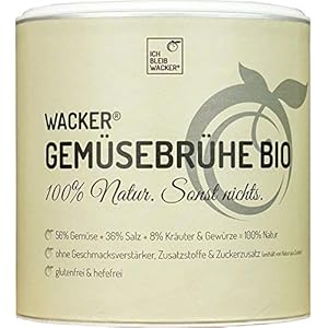 Wacker Gemüsebrühe Bio, 300g. Glutenfrei, laktosefrei & vegan. Ohne Zuckerzusatz, Hefe & Geschmacksverstärker.
