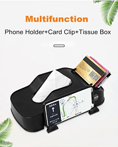 XIE Multifunction Car Tissue Box Plastic Phone Holder Cards Clip in Car Armrest Block Paper Tower Storage Box Interior Accessories