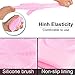 Wash Cleaning Gloves with Sponge Scrubbers, Rubber Scrubbing Gloves for Dishes, Reusable Silicone Scrubbing Gloves for Washing Kitchen, Bathroom,Car & More (Pink)