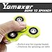 Yomaxer Fidget Spinner,EDC Spinner Toy,Tri-Spinner Fidget Toy Nylon PA Material Hybrid Si3N4 Ceramic Bearing (Green)