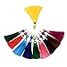 Makhry 10pcs Tassels 4.5 Inch Handmade Silky Floss Bookmark Tassels with Lobseter Clasp for DIY Craft Jewerly Women Earring