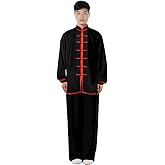 ZooBoo Cotton Blend Long Sleeves Tai Chi Suit Morning Exercise Uniform Kung Fu Clothing for Men