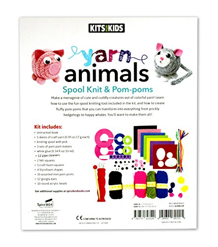 2 Yarn+Animals+Spool+Knit+Pom+poms