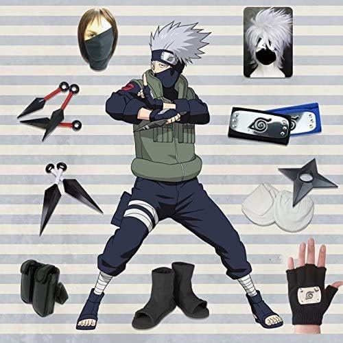 Amazon はたけ カカシ コスプレ衣装 ウィッグナルト コスプレ Naruto アニメ ナルト疾風伝 マント 額あて 忍具パック クナイ 靴 セット ネックレス Cosplaynaruto パーティー １1点セット 女 Ll コスプレ 仮装 通販