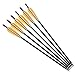 Crossbow Bolts Hunting Carbon Hunting Carbon Archery Arrow 18 Inch with Replaceable Arrow Tips 4 Inch Plastic Vanes(CT009,12PCS)