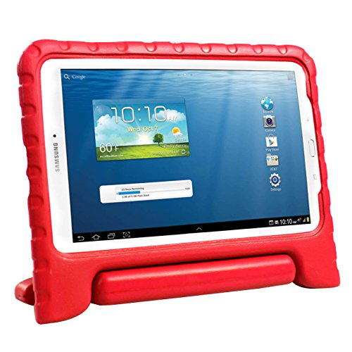 HDE Kids Case for Samsung Galaxy Tab E 9.6 - Shock Proof Child Friendly Cover w/ Stand Handle (Model number SM-T560 & SM-T561, 2014 Release Date) - Red