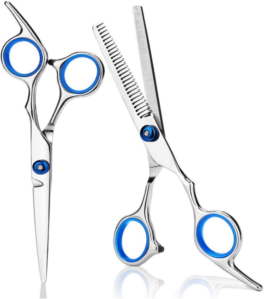 THF 6.0" Hair Cutting Scissor Thinning Shear Set, Professional Barber Hairstylist Hairdressing Thinning/Texturizing Shears/Scissors, Japanese Salon Hair Scissors