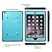 ULAK iPad Mini Case [KNOX ARMOR] Full-Body Rugged Hybrid Protective Case Kickstand for Apple iPad Mini 1/2/3 with Built-in Screen Protector (Blue)
