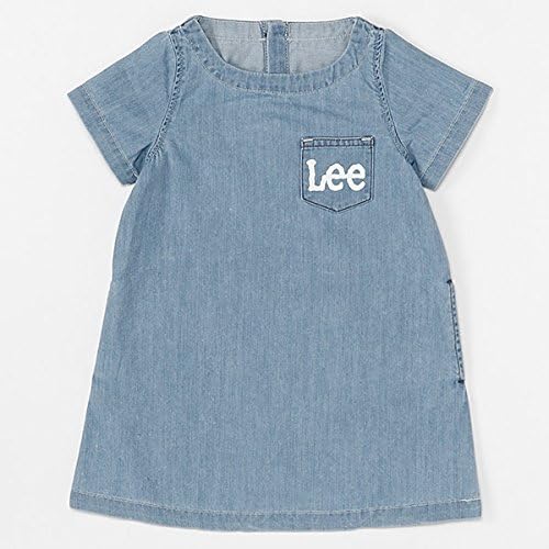 Amazon リーキッズ Lee Leeロゴプリント デニムワンピース 淡色ユーズド 150 ワンピース チュニック 通販