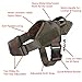 yisibo Tactical Dog Harness Military Working Dog Vest No-Pull Adjustable K9 Service Dog Training Vest with Handle,Ranger Green,L