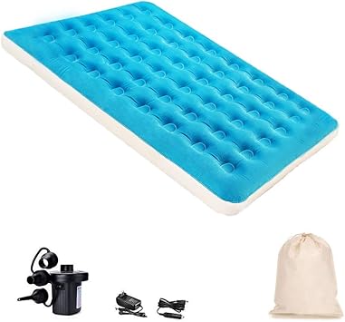 Amazon エアーマット エアーベッド 折りたたみ式ベッド Kinrock キャンプ 家 車多用電動エアーポンプ付き 車中泊 防災 収納袋付き 幅99 奥行191 厚さ22cm 耐荷重300kg Kinrock エアーマット エアーベッド