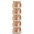 5 Tier 360° Rotating Stackable Shelves Bookshelf Organizer 360 Display Rotating Bookshelf Wood Book Shelf Organizer for Bedroom, Living Room, Study Room - Intexca