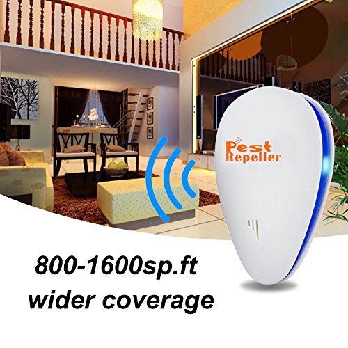 Wikoo Ultrasonic Pest Repeller[2019 Upgraded Version],Electronic Plug-in Pest Repellent for Indoor Use,NO Chemicals Pest Control,Advanced Multiple Usage Home/Kitchen/Hotel/Restaurant/Office(2 Pack) - Thumbnail 5