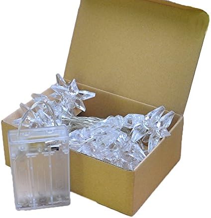 Pansdore Mini Starry String Lights. Battery Powered Blinking Star Lights 20 LED 7.78 Ft Long Transport Wire. Warm White Color Lights with Timer. Indoor/Outdoor Use