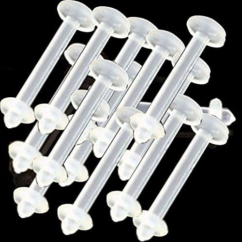 14g Body Piercing Jewelry Lots of 20pcs Clear Transparent Labret Retainer (14g 1.6mm)