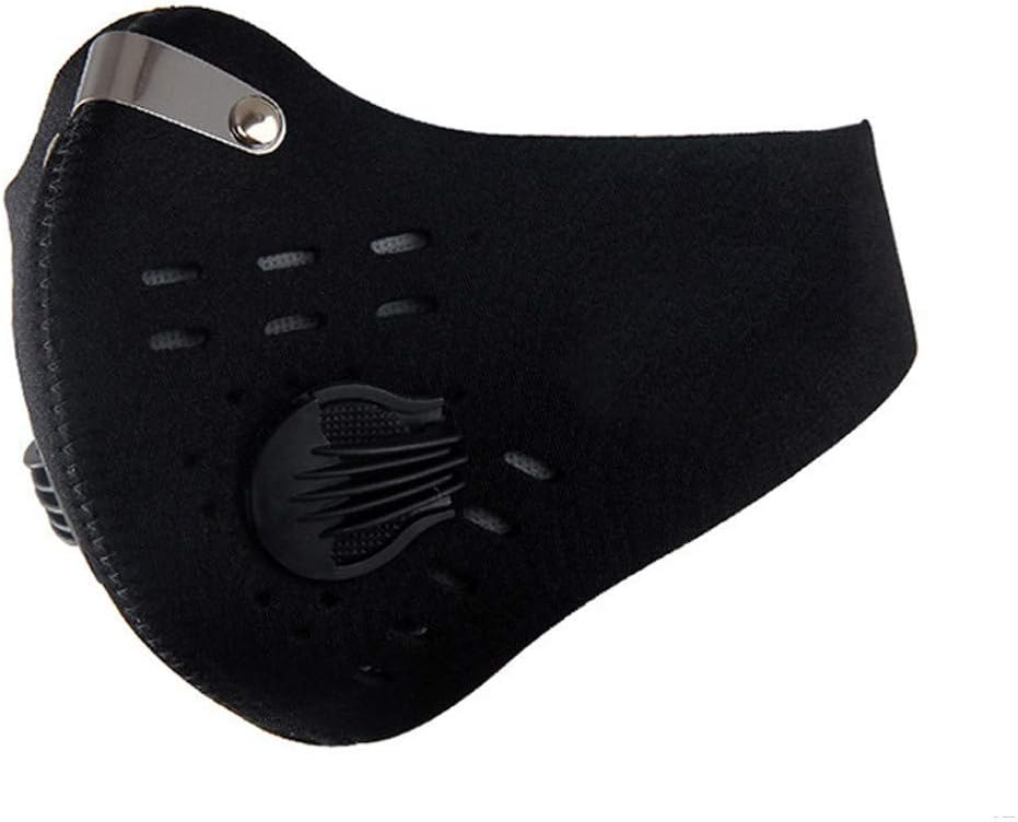 Hailix Outdoor Sports Dust Mask Anti Smoke Dust Air Purifying Face Mask Carbon Filter Multi Layer with Filtered Activated Carbon Respirator-Black