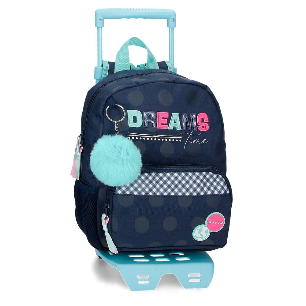 MOVOM Dreams Time Daycare Backpack Blue 23x28x10 cm Polyester 6.44L, blue, Nursery Backpack