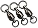 Ball Bearing Swivels Fishing Tackle, Barrel Swivels High Strength Stainless Steel Welded Rings Saltwater Fishing Swivels #3 30pcs