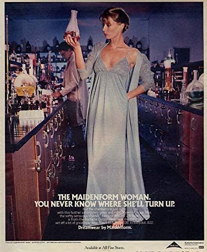 The Maidenform Woman You'll Never Know Where She'll Turn Up ad 1981 nightie