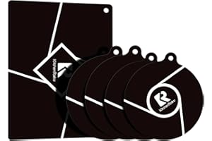 KR KITCHENRAKU 5 Pcs Silicone Induction Cooktop Protector Cover Mat - (Magnetic) Induction Stove Protector, Multifunctional Silicone Mats (2 * 7.9" & 2 * 9.45" & 1 * 10.2x13.7)